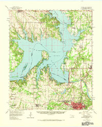 Denison Dam 1958 topographic map thumbnail