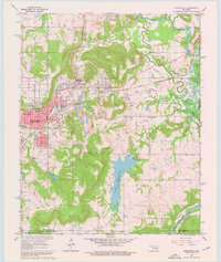 Henryetta 1962 topographic map preview