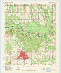 Idabel 1950 topographic map preview