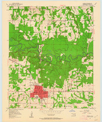 Idabel 1950 topographic map preview
