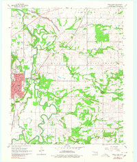 Poteau East 1968 topographic map preview