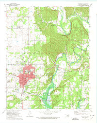 Tahlequah 1972 topographic map thumbnail