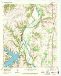 Thackerville 1968 topographic map thumbnail