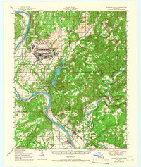 Webbers Falls 1948 topographic map thumbnail