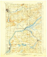Baraboo 1895 topographic map thumbnail