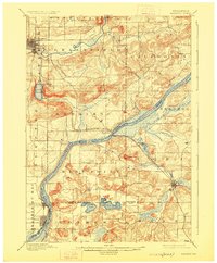 Baraboo 1895 topographic map thumbnail