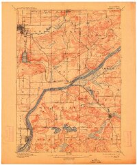 Baraboo 1895 topographic map thumbnail