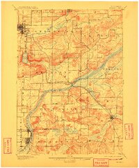 Baraboo 1895 topographic map thumbnail