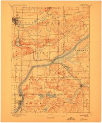 Baraboo 1908 topographic map thumbnail