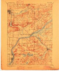 Baraboo 1895 topographic map thumbnail