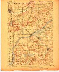 Baraboo 1895 topographic map thumbnail