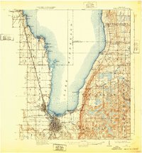 Fond du Lac 1910 topographic map thumbnail