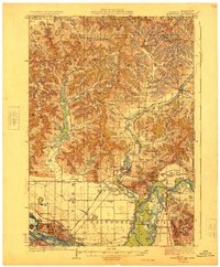 Galesville 1929 topographic map thumbnail