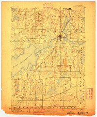 Koshkonong 1891 topographic map thumbnail