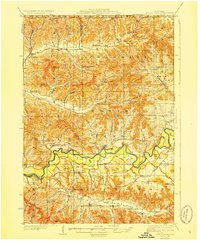North Bend 1929 topographic map thumbnail