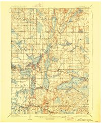 Oconomowoc 1909 topographic map thumbnail