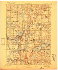 Oconomowoc 1909 topographic map thumbnail