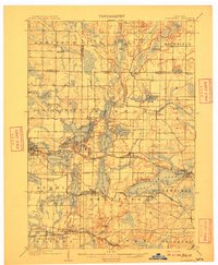 Oconomowoc 1909 topographic map thumbnail