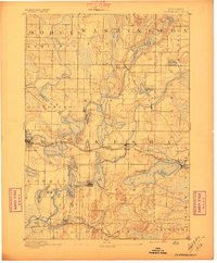 Oconomowoc 1892 topographic map thumbnail