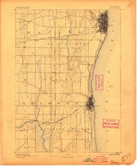 Racine 1892 topographic map thumbnail