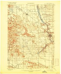 The Dells 1901 topographic map thumbnail