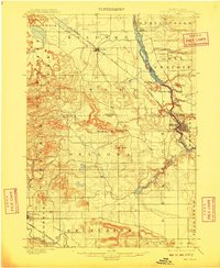 The Dells 1901 topographic map thumbnail