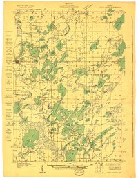Three Lakes 1928 topographic map thumbnail