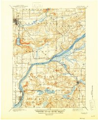 Baraboo 1895 topographic map thumbnail