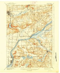 Baraboo 1895 topographic map thumbnail