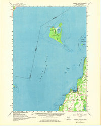 Chambers Island 1961 topographic map thumbnail