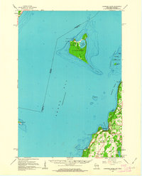 Chambers Island 1961 topographic map thumbnail
