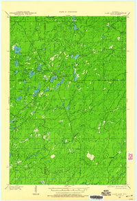 Clam Lake 1942 topographic map thumbnail