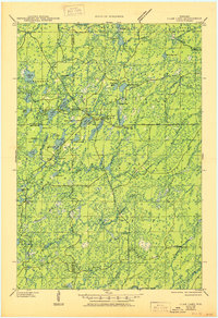 Clam Lake 1945 topographic map thumbnail