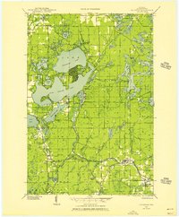 Couderay 1944 topographic map thumbnail
