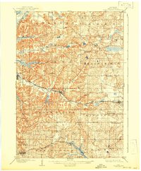 Cross Plains 1909 topographic map thumbnail