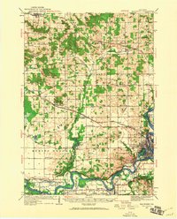 Elk Mound 1934 topographic map thumbnail
