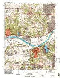 Edwardsville 1991 topographic map thumbnail