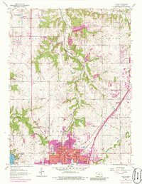 Olathe 1956 topographic map preview