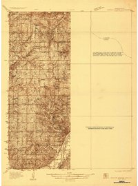 Bonner Springs 1934 topographic map thumbnail