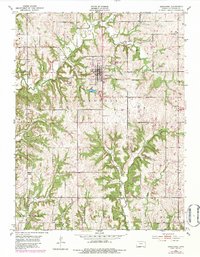 Oskaloosa 1951 topographic map thumbnail