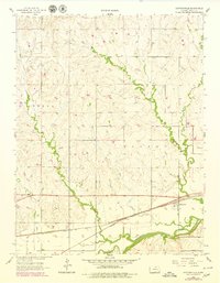Saffordville 1957 topographic map thumbnail