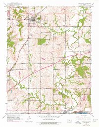 Tonganoxie 1950 topographic map thumbnail