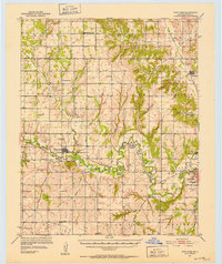 Fort Cobb 1951 topographic map thumbnail