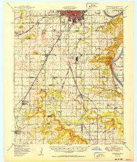 Keefeton 1950 topographic map thumbnail