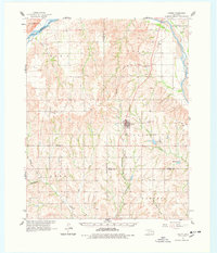 Leedey 1961 topographic map thumbnail