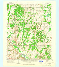 Oakwood 1964 topographic map thumbnail