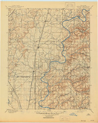 Pryor 1901 topographic map preview