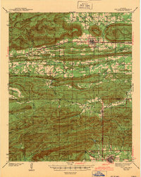 Red Oak 1943 topographic map thumbnail