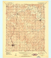 Rush Springs 1950 topographic map thumbnail