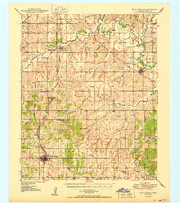 Rush Springs 1950 topographic map thumbnail